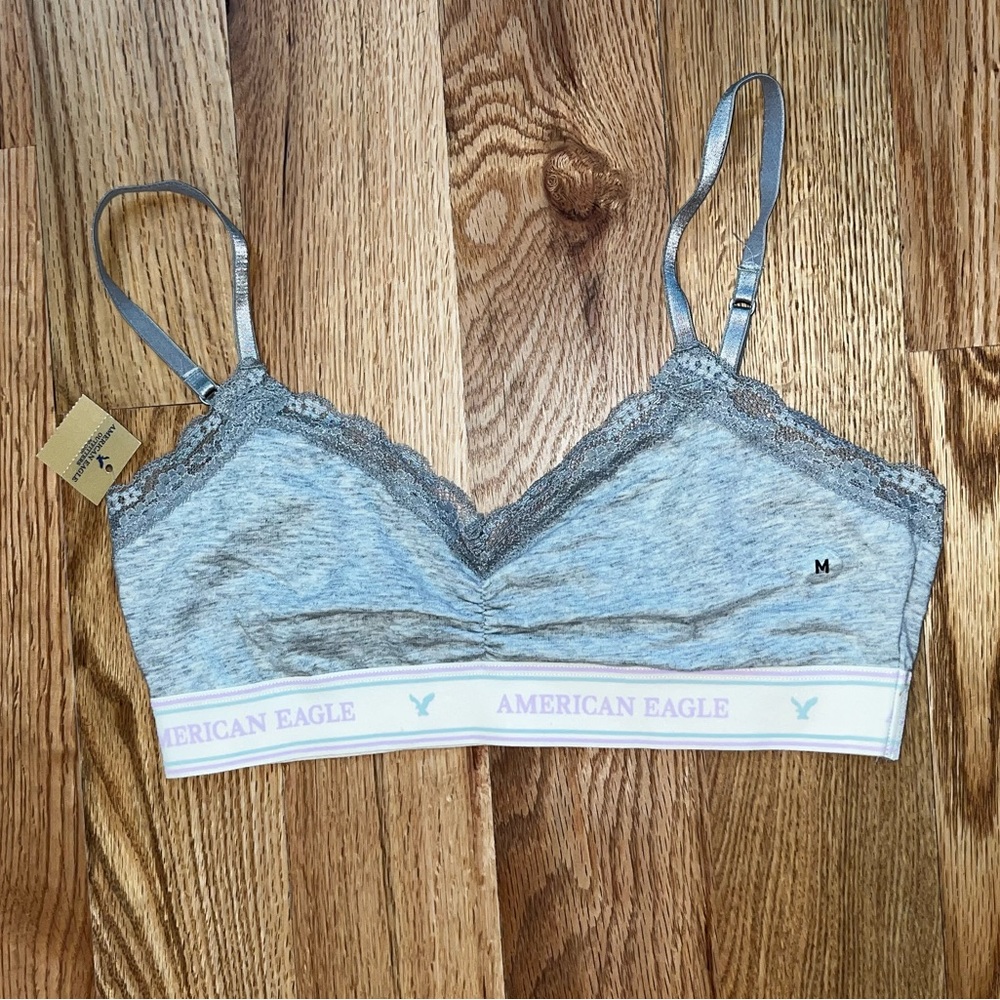 NWT American Eagle Gray Bralette, size small